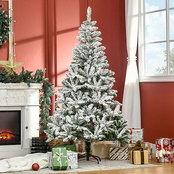 6Ft Christmas Tree With Snow