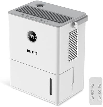 BNTET 2-in-1 Dehumidifier and Humidifier Combo, 68 oz Tank with Auto Shutoff, Smart Humidity Control, 30-Second Rapid Dehumidification, 12H Timer, 7-Color LED Light for Home Use