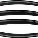 Window Visor for 2009-2015 Nissan Maxima, Out-Channel Rain Guards Shields Vent Deflector Shade Wind Dark Smoke 2010 2011 2012 2013 2014, Tape-On Outside-Mount, 4PCS