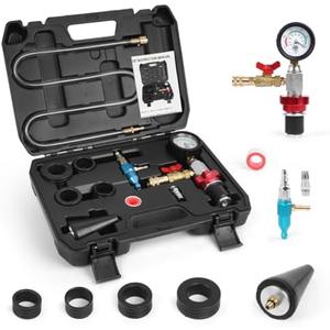 Amazon.com: CMTOOL Coolant Vacuum Refill Kit, Universal Vacuum Coolant Fill Kit, Car Cooling System Filler Tool Set with 41.3 Inch Fill Hose, Pressure Gauge, 2 Quick Connect Adapters : Automotive
