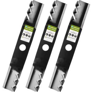 Set of 3 High-Lift Mulching Mower Blades 16.65" Replacement for Kubota K5583-34350, Fits 48" Deck Z723 Z724 Z412KW RCK48P Models, 1-1/8" Circle Center Hole