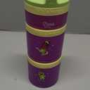 Whiskware Disney Stackable Snack Containers for Kids and Toddlers, 3 Stackable Snack Cups for School and Travel, Minnie and Daisy
