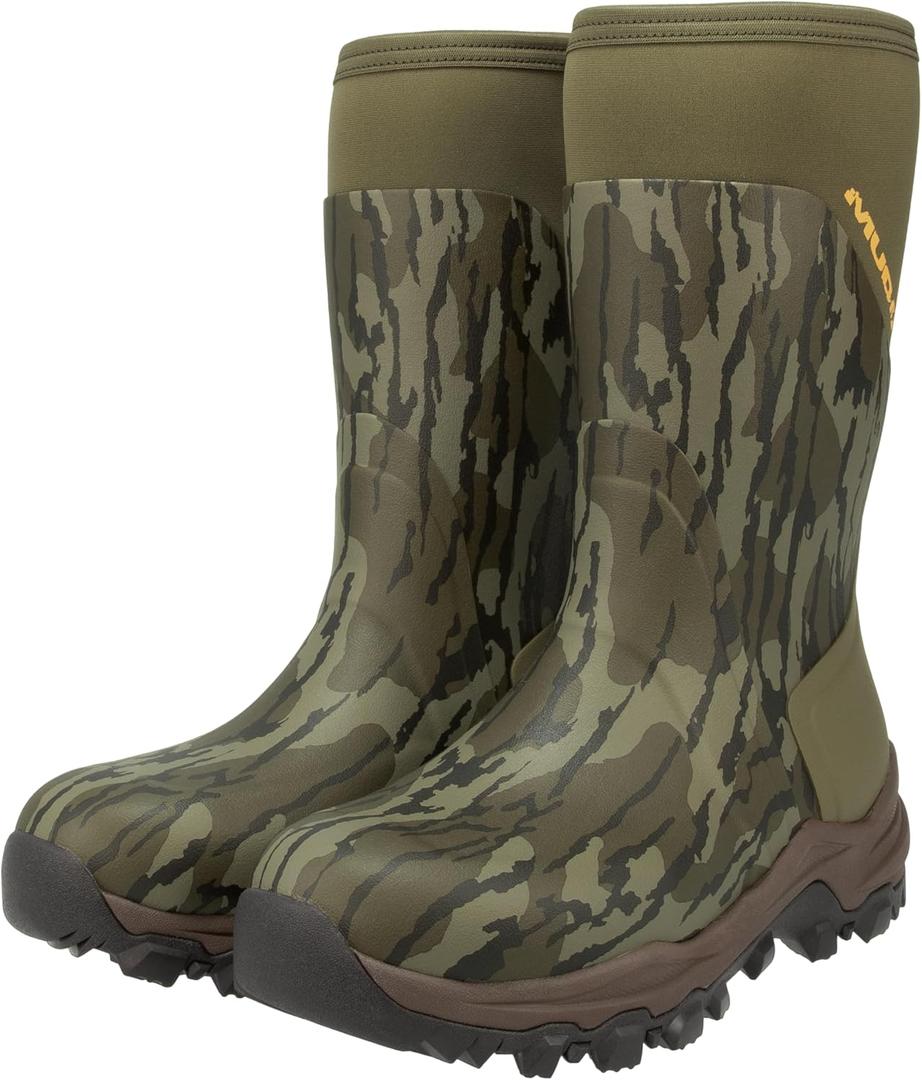 Muddy Outdoors DV8 13" Rubber Boots Rubber Mossy Oak Bottomland Men's 11 D