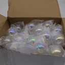 Funtery 50 Pcs Christmas Iridescent Ornaments Balls Plastic Clear Ornaments for Crafts Fillable Transparent DIY Hanging 2.5 Inch Rainbow Ball for Christmas Tree Wedding Party (Iridescence Style)