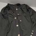 YINGLOP Womens Casual Oversized Jacket Gold Button Wear to Work Outerwear Double Button Open Front Blazer Black 2XL