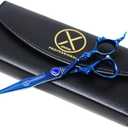 PRO Blue Dragon Hair Cutting Sharp Barber Scissors 7" Light weight German Made Steel With Finger Rest