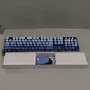 Wireless Keyboard and Mouse Combo, Ergonomic Full Size Typewriter Retro Round Keycaps Keyboard, Compatible with Windows, PC, Perfer for Home and Office Keyboards, Twilight Blue