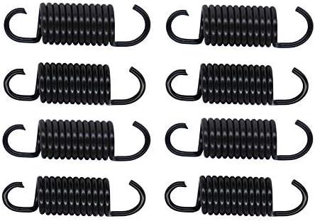 Yoogu 2-1/2 inch (Pack of 8) Overall Length Spring Furniture Replacement Extension Tension Springs Part for Recliner Sofa Trundle Bed Black (12 Turn)