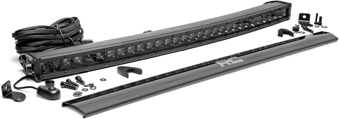 Rough Country 30" Curved LED Light Bar - 150W, 12,000 Lumens, Spot Focus Beam, Off-Road Lighting for Jeeps, Truck & UTV