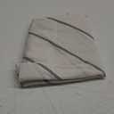 ArtBud Cotton Linen Table Cloths Boho Farmhouse Heavy Fabric Table Cover Burlap Striped Washable Table Top for Parties Coffee Kitchen Picnic Round, 60"(4-6 Seats) (White-black)