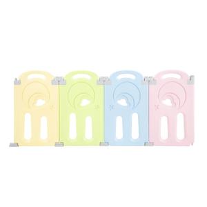 Fortella Cloud Castle Foldable Playpen, Baby Safety Play Yard with Whiteboard and Activity Wall, Indoors or Outdoors (Multicolor 4-Panel Extension)