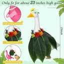 Suzile 3 Pcs Porch Goose Outfits Clothes for 23 Inch Cement Goose Costume Garden for Outdoor Lawn Patio Ceramic Duck Decor (Summer Hawaii)