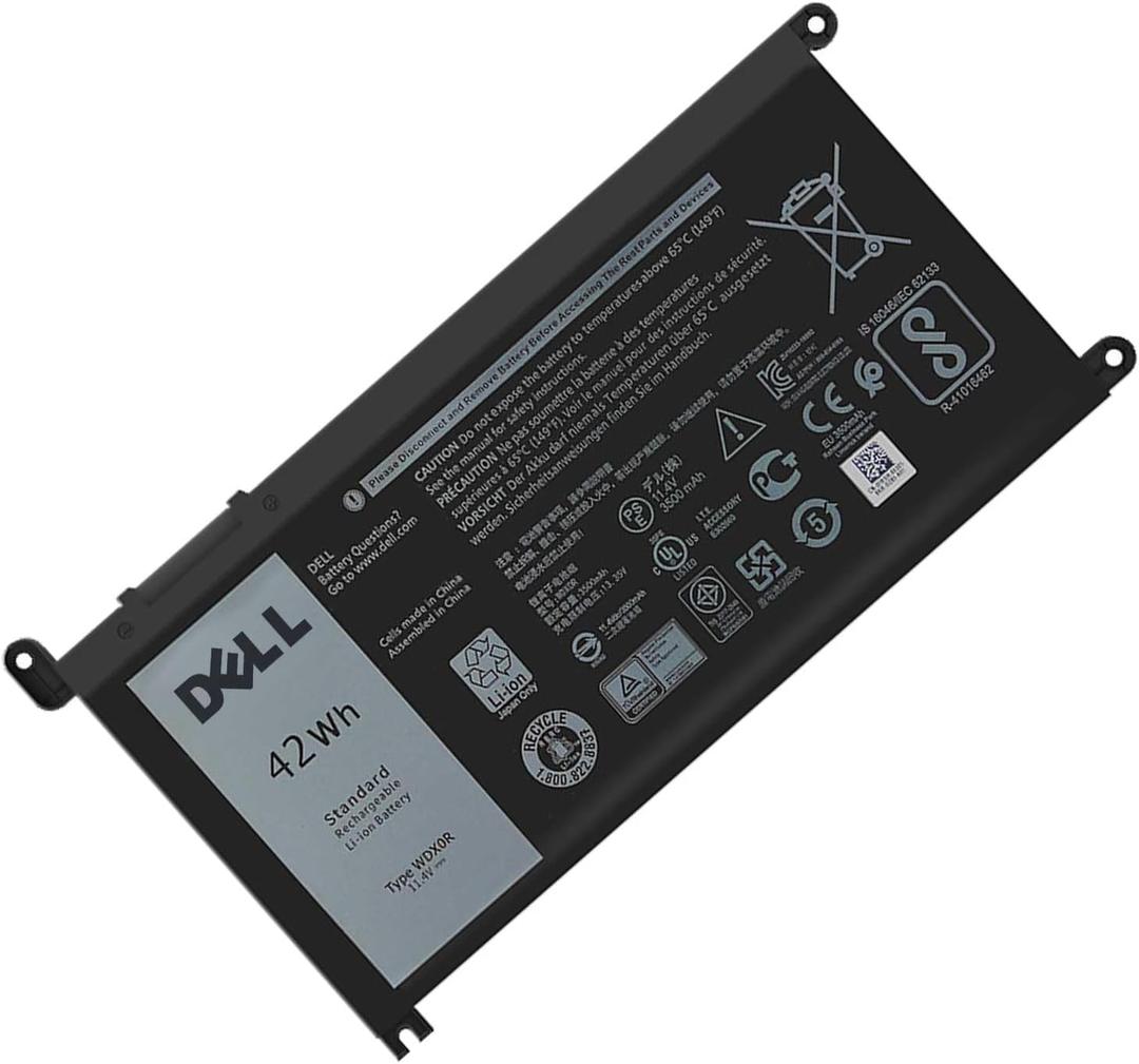 DELL WDX0R Battery for Inspiron 15 7579 7573 7560 7569 7570 7580 5565 5567 5568 5570 5578 5579 5770 7586 13 7375 7368 7378 5368 5378 5379 17 5765 5767 5775 Latitude 3189 3580 3Cells 42Wh 11.4V
