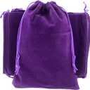 Palmhomee Pack of 24 6x8 Inch Velvet Drawstring Bags Gift Bag Velvet Pouch For Jewelry Wedding and Party Favor (Purple)