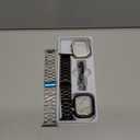 Stainless Steel Band and Case Compatible With Apple Watch Iwatch Ultra Series 11 10 9 8 7 6 5 4 3 2 1 SE 49mm 45mm 46mm 44mm 42mm 41mm 40mm 38mm,Men Women Classic Classy Metal Business