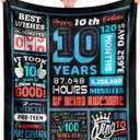10 Year Old Boy Birthday Gift, Gifts for 10 Year Old Boys, 10th Birthday Gifts for Boy Blanket 60" x 50", 10 Yr Old Bday Presents, Boys Ten Year Old Bday Gift Ideas, Best Presents Age 10