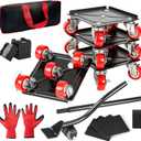 Furniture Dolly Set 5 Wheels with 360 Wheels and Wheels Lockable Brakes, 1400LBS Furniture Movers for Home Office Furniture Appliances Labor Easing Mover