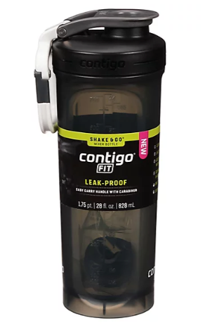 Contigo Fit Leak-Proof Shake & Go Mixer Bottle 28 oz Sake Color