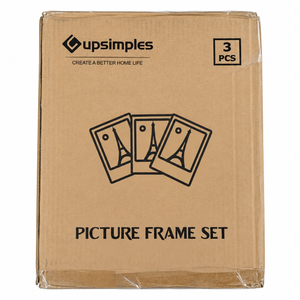 Set Of 3 Upsimples CH-UP12115 Home Decorative Black Picture Frame Size 12"X12"