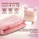 Kids Neck Warmer Winter Neck Gaiters,Fleece Balaclava Cold Weather Windproof Face Mask for Boys Girls (Black+black)