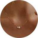 Mothers Day Gifts- Pearl Necklaces for Women Trendy, 14k Gold Plated Dainty Necklace Simple Pearl Drop Single Charm Pendant Necklace Birthday Wedding Gifts Gold Jewelry for Women