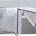 UCEDER Insulated Hot Tub Cover 170G Polyethylene Thermal Insulation Spa Cover Protector Waterproof Hot Tub Cover Replacement,Energy-Saving and Eco-Friendly for Keeping Warm (91"x91"x35") (Silver)