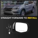 Dasbecan Side Rear View Mirror Compatible with 2016-2022 Honda Pilot Power Heated ABS Housing Door Rearview Mirror Passenger Right 76200TG7C01ZC 76200-TG7-C01ZC HO1321312(5pin)