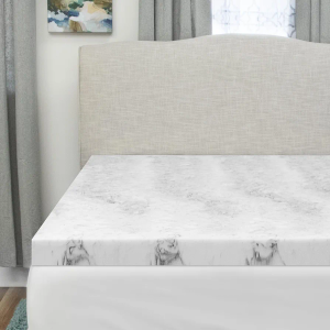 BioPEDIC 3-Inch King Size Mattress Topper, Bamboo Charcoal Infused Medium Plush Memory Foam Mattress Topper, CertiPUR-US Certified, White, King Size (80" L x 76" W x 3" H)