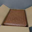 GIB Large Wicker Storage Baskets for Shelves Clothes Blankets Basket Woven Laundry Basket for Organizing, Decorative Rectangular Closet Organizers and Storage Bins with Handles, Brown, 4 Pack