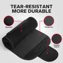 Waist Trimmer for Women and Men, Adjustable Sweat Band for High-Intensity Training & Workouts Black