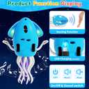 LZZAPJ Electric Dancing Octopus Light Music Suitable for 6-12 Months Old Baby Toys, Kid Crawling Squid Toys Suitable for Toddler Tummy time, Birthday for 1 2 3 4 5 Year Old boy Girl (Yellow)