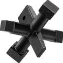 Feekoon 6 Sided Cleanout Plug Wrench, Plumbing Tools and Plumbing Wrench, Threaded Drum Trap Tools for Both Slotted or Square Countersunk Cleanout Plugs Drum Traps Heavy Duty Iron(Black)