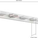 SineRise LED Modern Bathroom Vanity Light Fixtures (5-Light, 40-Inch), Matte White Modern Acrylic Bathroom Wall Lighting Fixtures Over Mirror (Cool White 6000K)