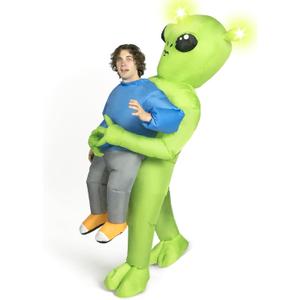 Spooktacular Creations Adults Inflatable Costumes, Alien Light-up Halloween Blow-up Costumes for Halloween Cosplay Themed Parties