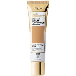 30ml L'Oreal Paris Age Perfect Radiant Serum Foundation with SPF 50, Warm Beige, 1 Ounce