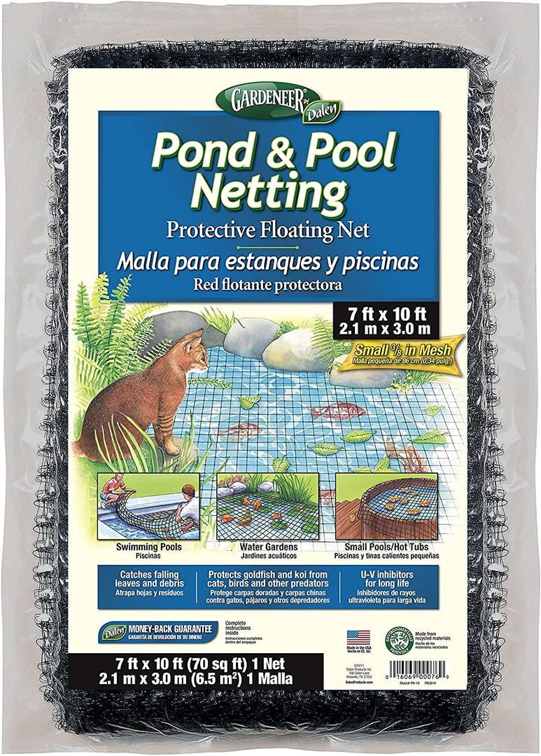 Dalen Pond & Pool Netting  Outdoor Water Garden Cover  Protective Mesh for Fish & Aquatic Life - 3/8" Mesh - (7 x 10)