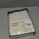 INOVADAY 100% Blackout Curtains for Bedroom, Black Out Curtains 84 Inch Long, Clip Rings Linen Blackout Drapes, Thermal Insulated Room Darkening for Living Room, 2 Panels - Beige,W50xL84