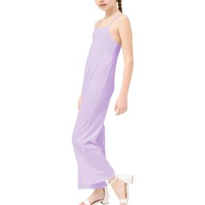 B&GCozy Girls Casual Loose Sleeveless Stretchy Wide Leg Pants, Jumpsuit Rompers for Girls (12-13 Years, Purple)