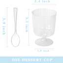 100 Pcs Clear Plastic Dessert Cups with Spoons,5 Oz Mini Disposable Dessert Cups Appetizer Cups, Shooter Cups for Desserts, Appetizers, Puddings, Mousse