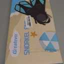 Greatever Snorkel Fins Adjustable Buckles Open Heel Swim Flippers Travel Size Short Swim Fins for Snorkeling Diving Swimming Adult Men Womens (Bright Blue)