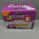 Kirkland Signature 13 Gallon 200 Ct Carton 100% recyclable Heavy Duty Drawstring Kitchen Trash Bags Garbage Bag,White