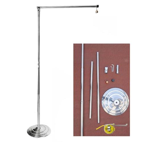 KUYBTU Metal Vertical Jumping Measuring Tool Kit， Portable High Jump Trainer Device， Adjustable Height Tester Attachment， Easy to Assemble & Use，