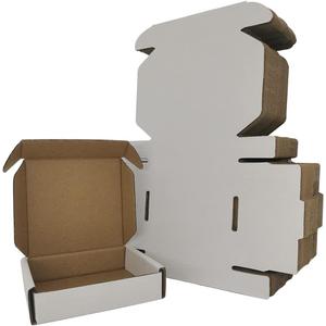 50 Pack 4x4x1'' Small Shipping Boxes, White Corrugated Cardboard Mailers for Mailing Packaging Business (W441-50)