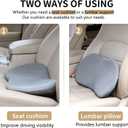 Livtribe Car Seat Cushion - Memory Foam Car Seat Pad - Sciatica & Lower Back Pain Relief - Car Seat Cushions for Driving - Road Trip Essentials for Drivers(Gray)