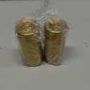 2Pcs Gold Spice Jars, Stainless Steel Spice Containers Seasoning Shaker Bottle with Shaker Lids, Sugar Salt Spice Pepper Seasoning Bottle Dispenser Spice Jars