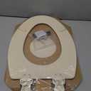 Bemis 1500EC 146 Almond Elongated Molded Wood Toilet Seat with Easy-Clean & Change Hinge