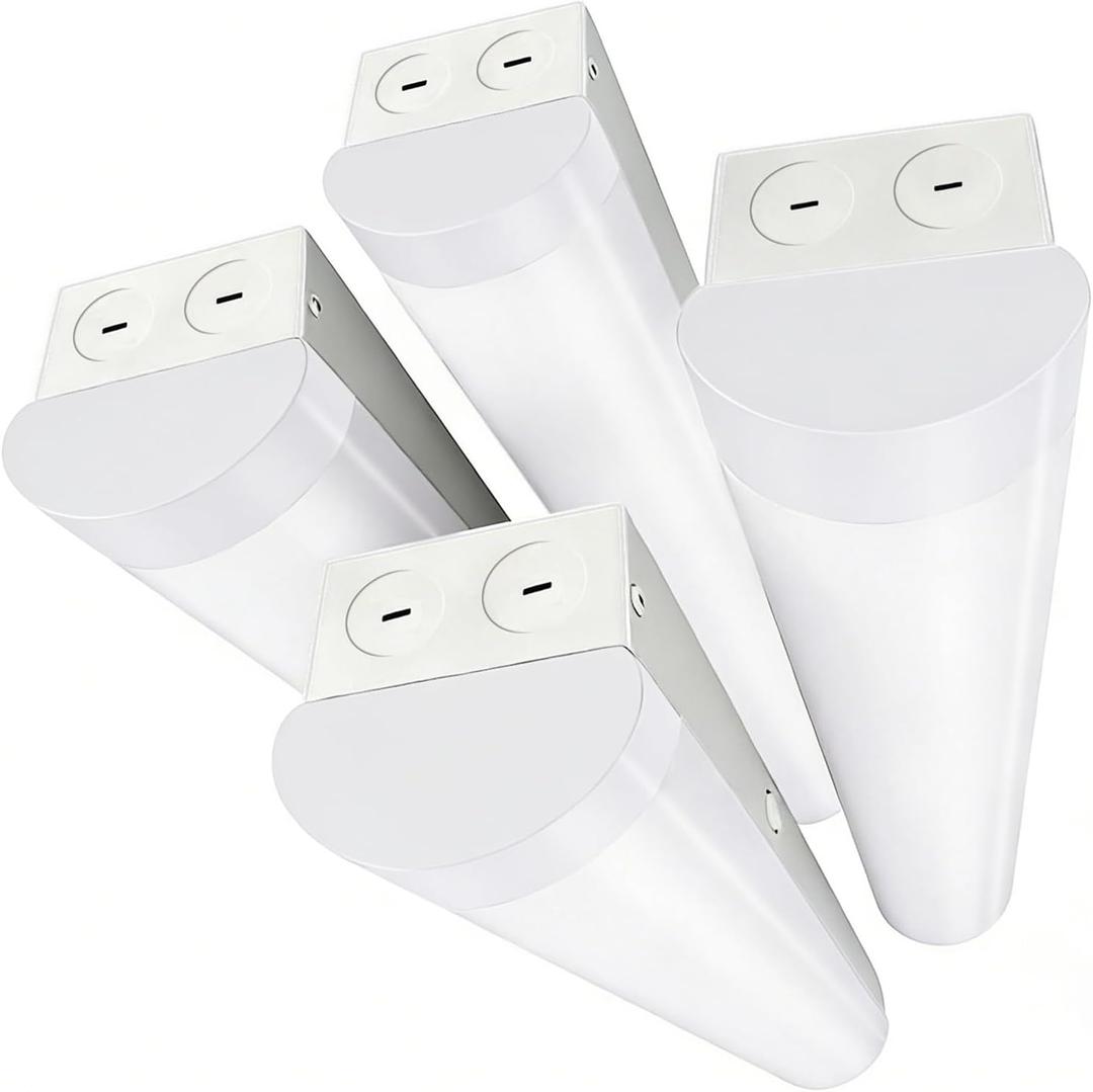 DOSILIO 4FT LED Linear Strip Lights 40/30/20W, 3/4/5000K Adjustable, 4Pack | 0-10V Dimmable, Linkable 4’ LED Shop Lights, AC100-277V, Commercial LED Linear Lights for Office, Workshop, Warehouse, ETL