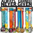 Dafftos Medal Hanger - Ribbon Holder & Display Frame for Medals & Awards - Wall Mounted Metal Trophy Rack - Easy to Install