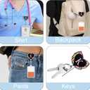 5 x Letter K Acrylic Badge Reel with Glitter - Sparkling Christmas Gift for Nurses, Teachers, Students & Office, Holiday ID Holder for RN, CNA, LPN