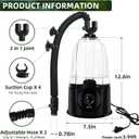 Coospider 3.8L Reptile Fogger Mister, Quiet Reptile Humidifier for Reptiles Tank, Terrarium Humidifiers, Reptile Misting System for Reptiles Amphibians Herps Vivarium (Dual Hose)